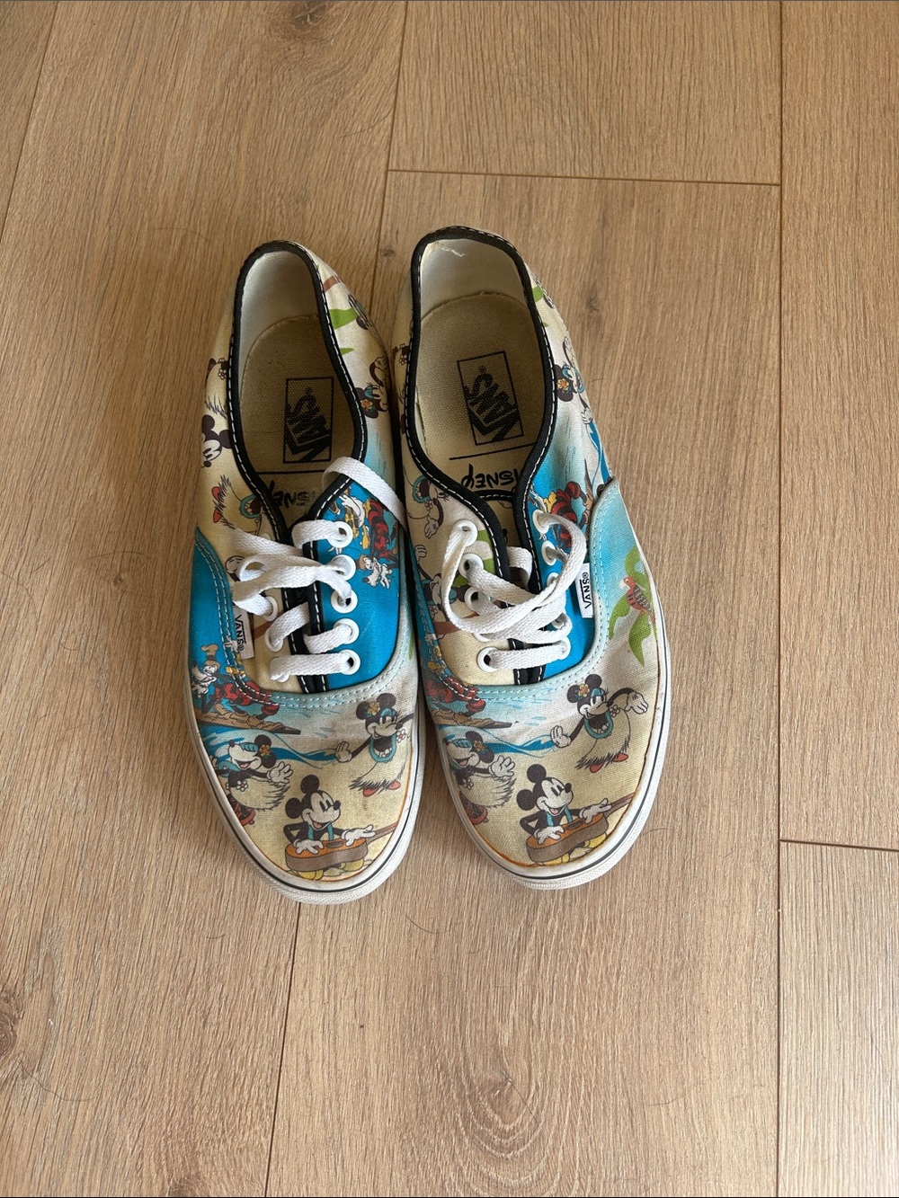 Vans Blue & Cream Mickey Mouse Canvas Sneakers